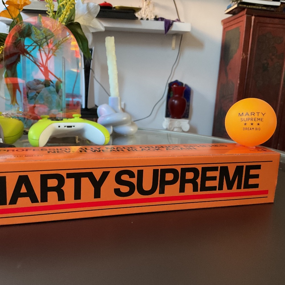 Marty Supreme a24 Box of Ping Pongs
